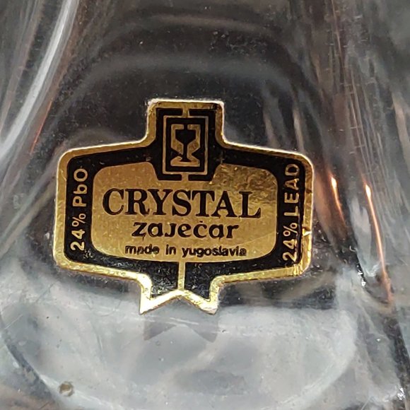 European Crystal Glass Carafe by Zajecar - Picture 11 of 11